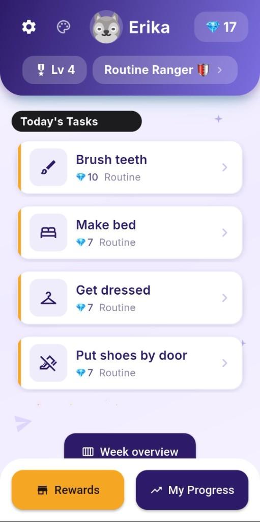 Your child’s dashboard